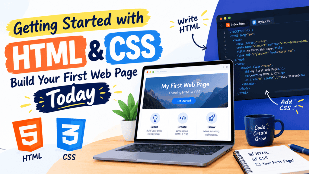 Webse Connect tutorial on building your first web page with HTML and CSS.